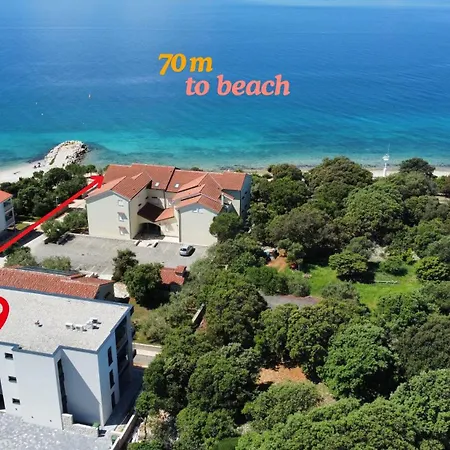 Apartment Lili Rose Mandre - Exclusive Family Apartments With Sea View, Just Steps From Beach